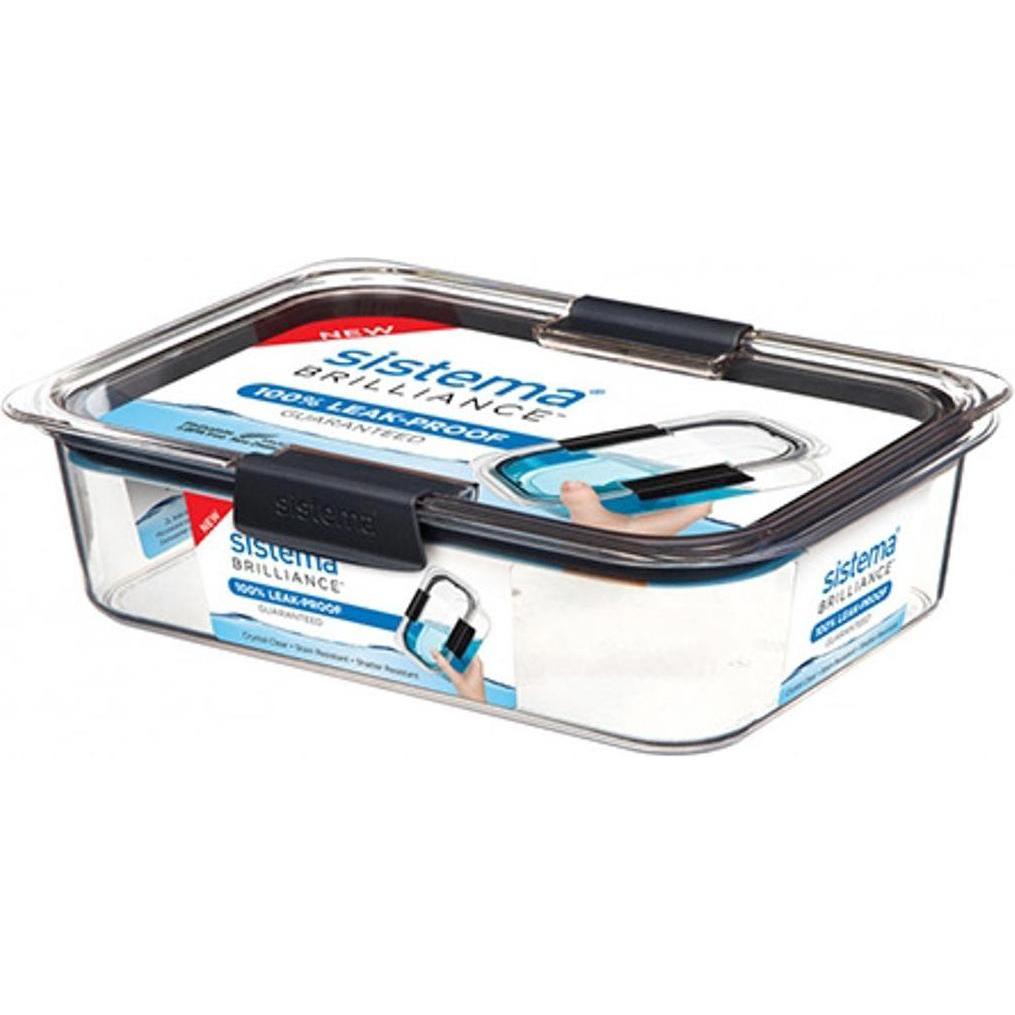 Thumbnail - Sistema 55115 food storage container Rectangular Box 2 L Black, Transparent, Vorratsbehälter, Schwarz, Transparent