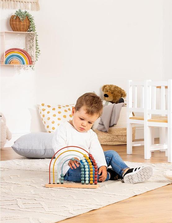 Actual product image Pinolino Abacus-Rainbow Ruby Rake Frame (Multilingual)