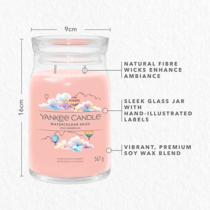 Actual product image Yankee Candle Duftkerze Watercolour Skies Signature Large Jar
