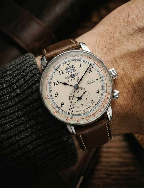 Actual product image Zeppelin Los Angeles (Analogue wristwatch, Chronograph, 43 mm)