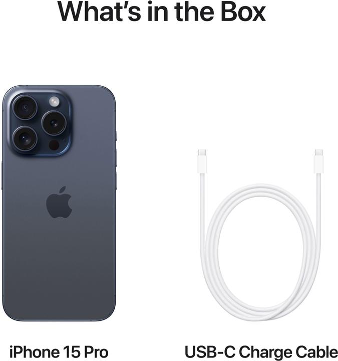 Image du produit Apple iPhone 15 Pro (1000 Go, Blue Titanium, 6.10", SIM + eSIM, 48 Mpx, 5G)