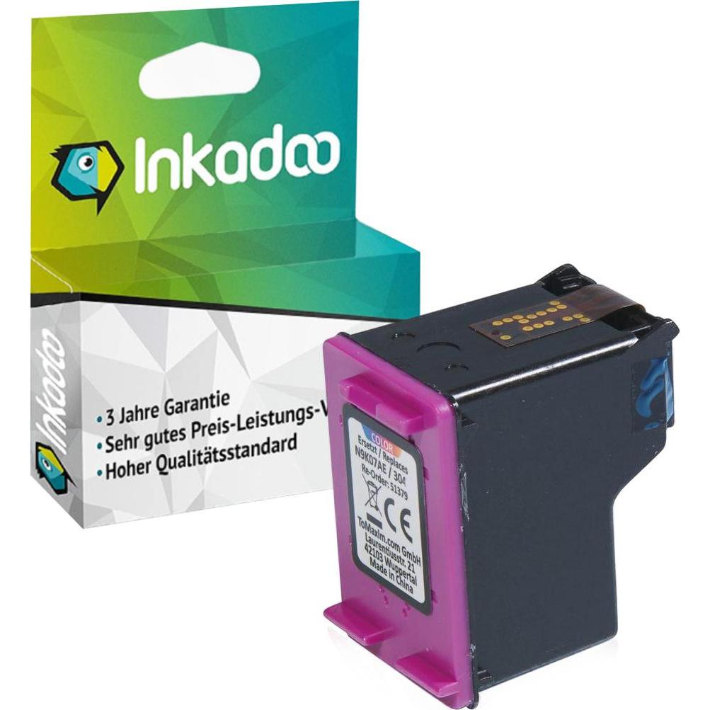 Inkadoo, Druckerpatrone, Kompatibel zu HP 304 Tintenpatrone (BK)