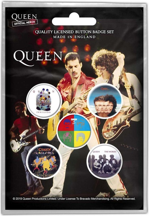 Produktbild Queen Alben AnsteckerSet 5erPack Kunststoff Metall