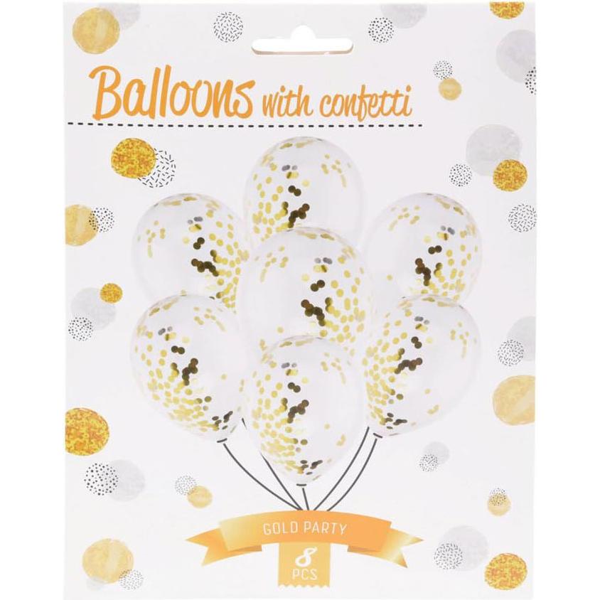 Thumbnail - Luftballons mit goldenem Konfetti