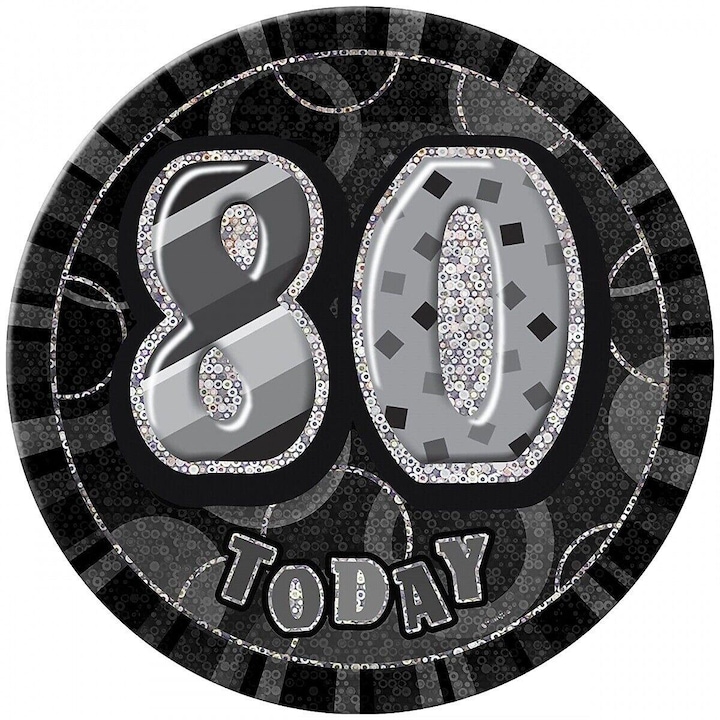 Actual product image Unique Party Glitz 80th Party Badge