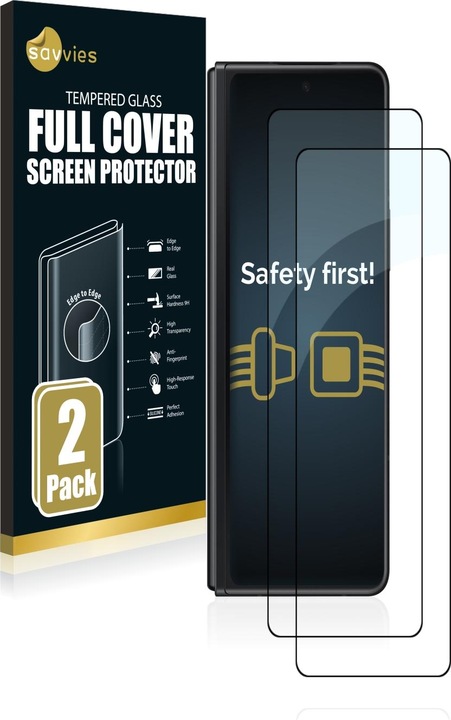 Produktbild Savvies Full-Screen Displayschutz Panzerglas Schutzglas (2 Stück, Samsung Galaxy Z Fold3)
