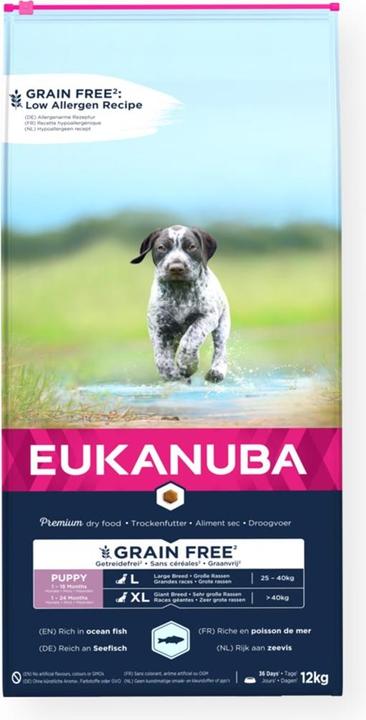 Immagine prodotto Eukanuba Grainfree Puppy L/XL Salmone (Cucciolo + gattino, 1 pz., 12000 g)