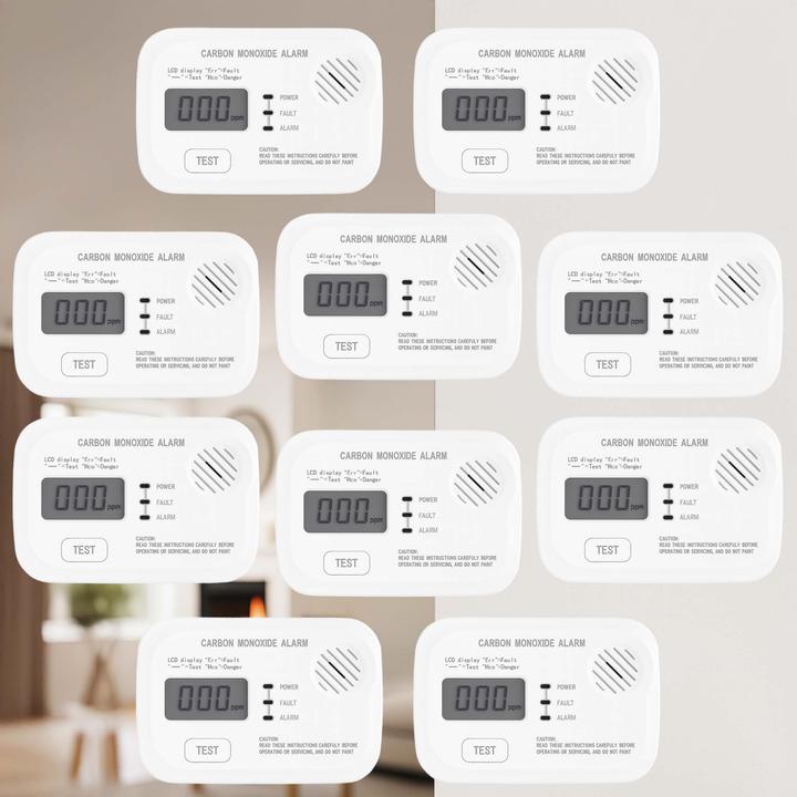 Produktbild Wiltec 10x CO Melder Display Kohlenmonoxid Gasmelder Gaswarnanlage Warnmelder