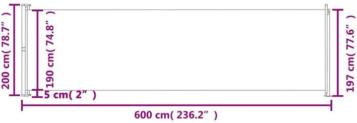 Produktbild vidaXL Seitenmarkise (6 m)