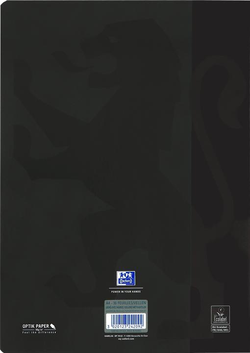 Image du produit Oxford Cahier d'école (A4, À rayures, Couverture rigide)
