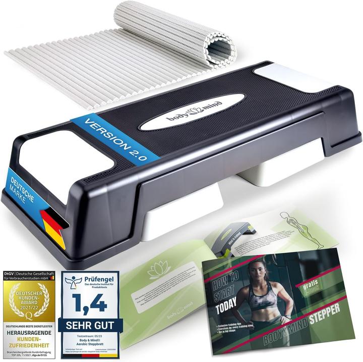 Image du produit Body & Mind Aerobic Steppbrett mit Anti-Rutsch-Matte