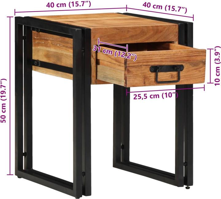 Immagine prodotto vidaXL Beistelltisch (40 x 40 x 50 cm)