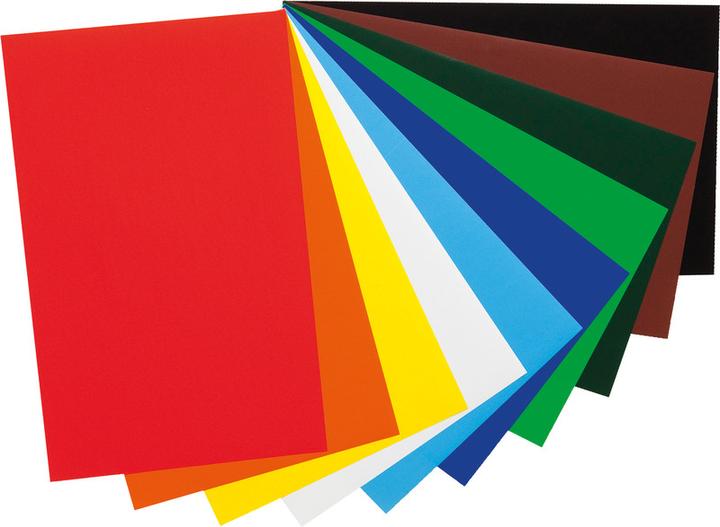 Produktbild Folia Buntpapiermappe, 10 Blatt 18,5x29,7cm, farbig sortiert (18.5 x 29.5 cm, 80 g/m²)