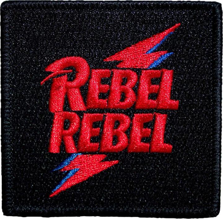 Actual product image David Bowie Rebel Rebel Iron On Patch (6.30 x 6.30 cm)