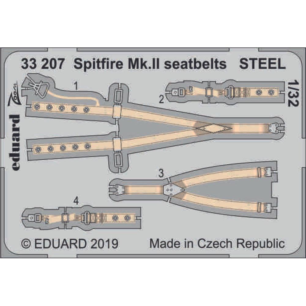 Eduard Spitfire Mk.II seatbelts STEEL f.Revell