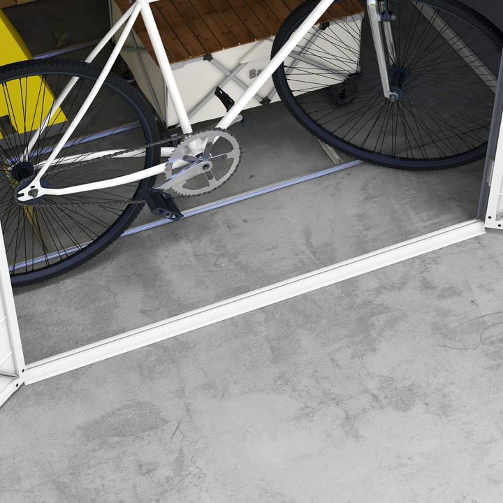 Actual product image Outsunny Gerätehaus Kunststoff, Aluminium Grau