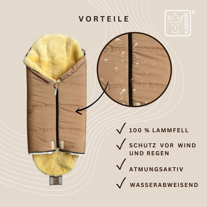 Image du produit Kaiser Baby Kaiser Lammfell Fusssack Iglu 2.0, sand