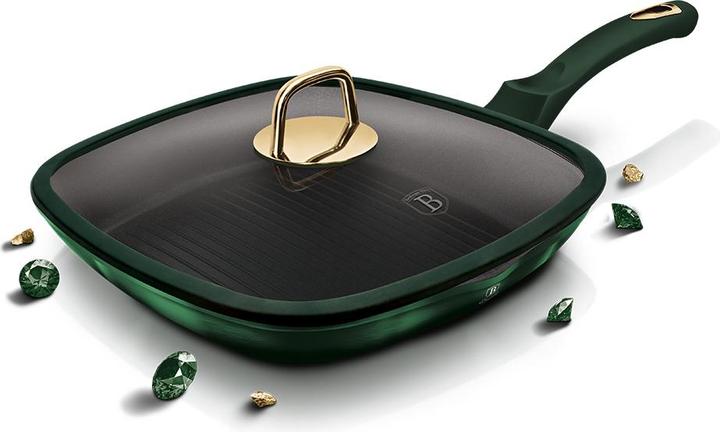Produktbild BerlingerHaus TITANI GRILL 28cm BH-6051 EMERALD (28 cm, Grillpfanne, Aluminium)