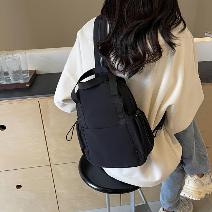 Immagine prodotto Only-Bags.Store Zaino in nylon leggero, borsa a tracolla alla moda, borsa fitness a tinta unita