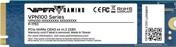 Actual product image Patriot Viper VPN100 SSD 512GB M.2 PCIe OEM (512 GB, M.2)