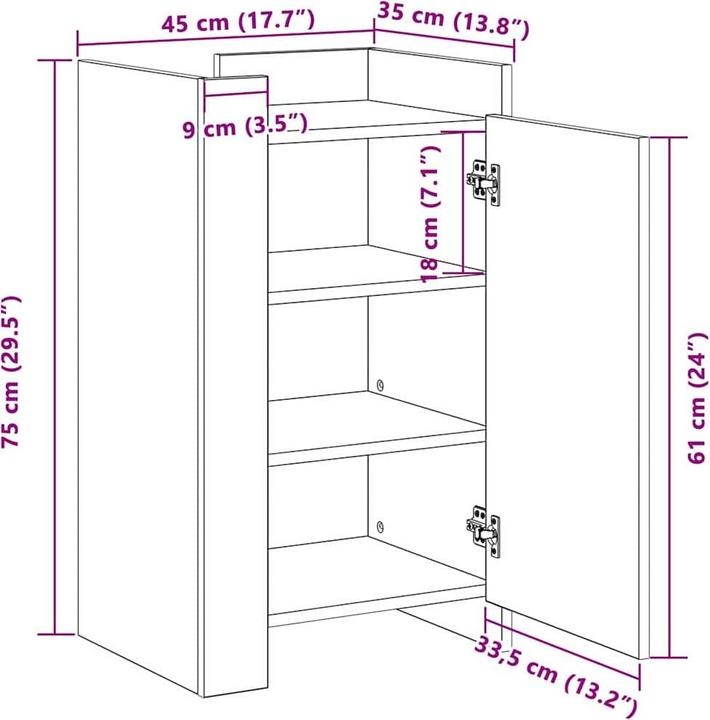 Immagine prodotto VidaXL Credenza (45 x 35 x 75 cm)