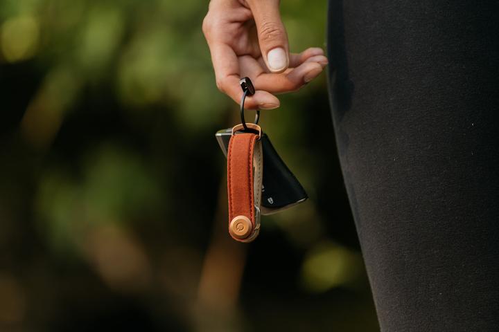 Image du produit Orbitkey Porte-clés en toile cirée - rouge brique