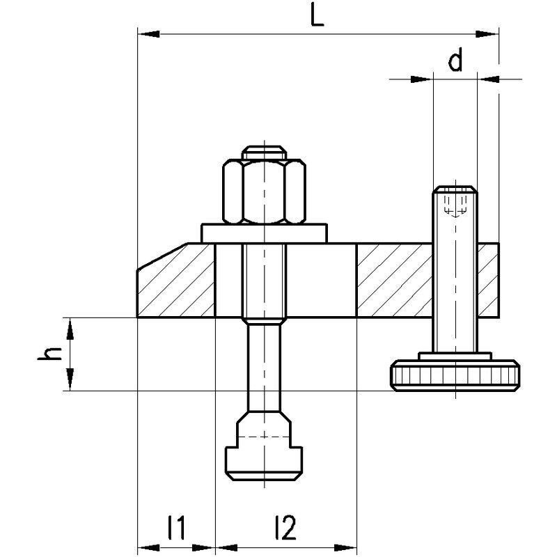 Thumbnail - Amf, Zubehör Maschine, Spanneisen gerade verstellbar