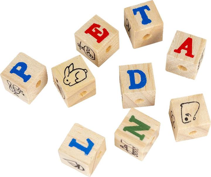 Actual product image Duvoplus wooden toy cubes for rodents smart (x18)