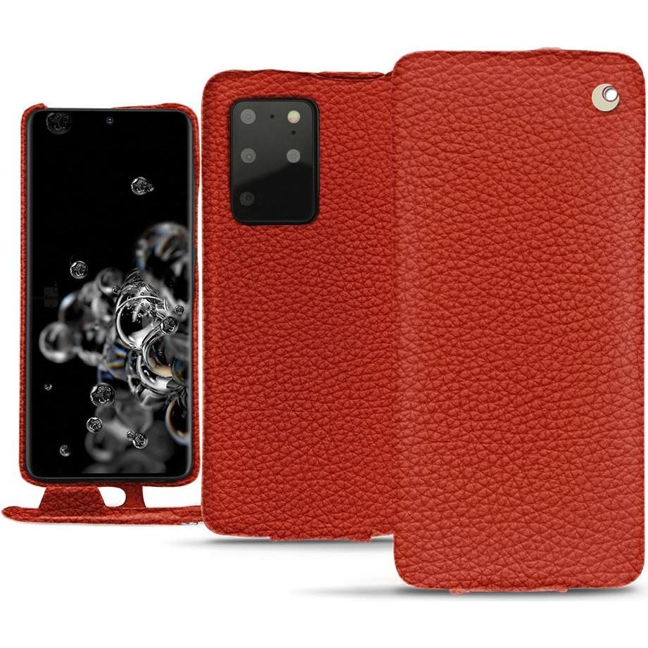 Noreve Lederschutzhülle vertikal (Samsung Galaxy S20+ 5G), Smartphone Hülle, Orange