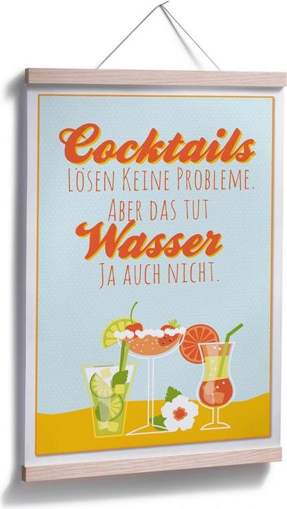 Image du produit Trenddeko Les cocktails ne résolvent pas les problèmes... (30 x 45 cm)