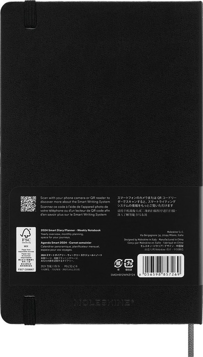 Image du produit Moleskine Smart (13 x 21 cm, Couverture rigide, Anglais)
