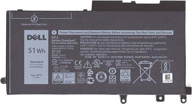 Produktbild Dell Battery 51WHR 3 Cell Lithium Ion - Battery (3 Zellen, 4100 mAh)