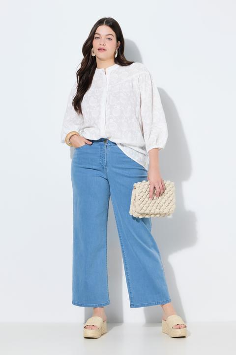 Produktbild Ulla Popken Jeans-Culotte, weites Bein, Elastikbund (60)