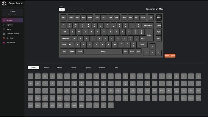 Immagine prodotto Keychron V1 Max (CH, Senza fili, Cablato)