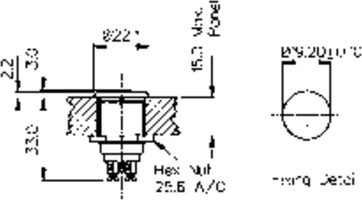 Produktbild Bulgin Drucktaster PB robust 28mm SPCO