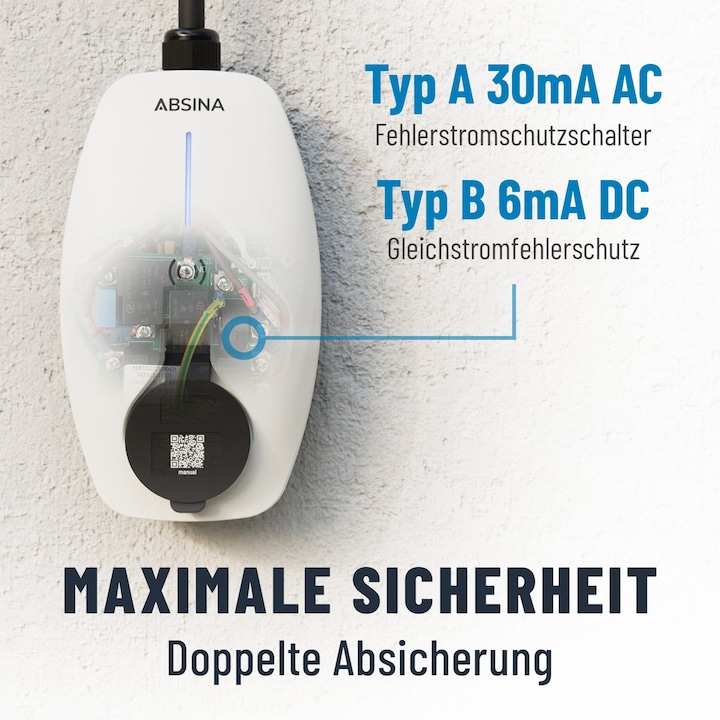 Actual product image Absina Wallbox (Type 2, 11 kW, 16 A, CEE 16)