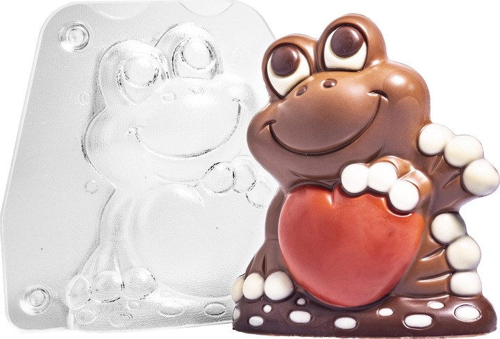 Produktbild miniSchoggi Schokoladenform Frosch mit Herz