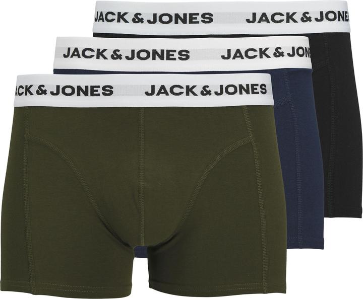 Actual product image Jack & Jones Jacbasic White Wb Trunks 3 Pack (XXL, pack of 3)