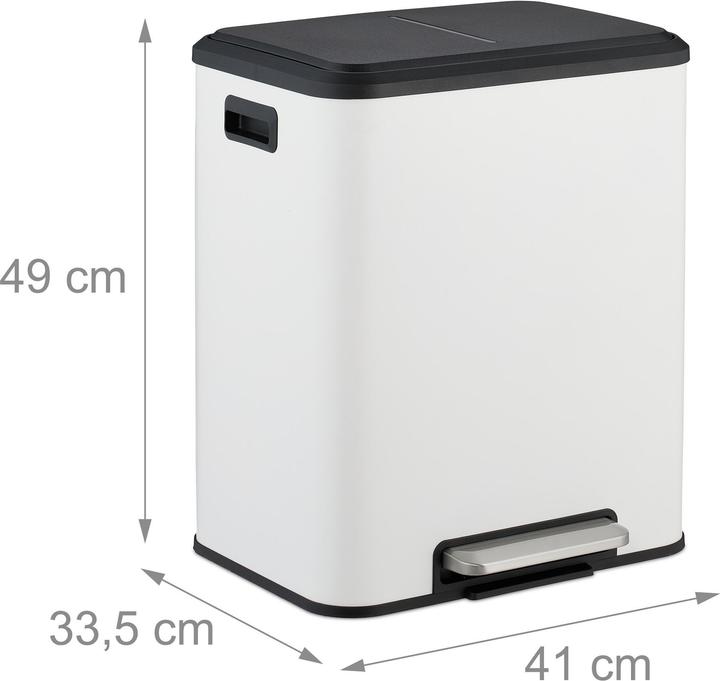 Produktbild Relaxdays Mülleimer mit 2 Fächern 2 x 15 Liter (30 l)