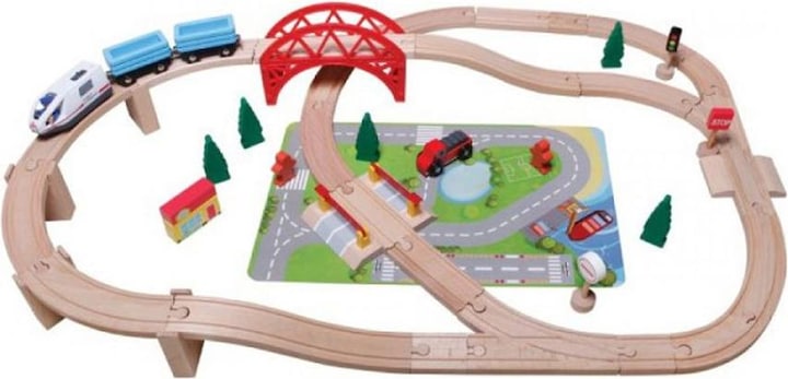 Produktbild Spielmaus Grosses Eisenbahnset 50-teilig
