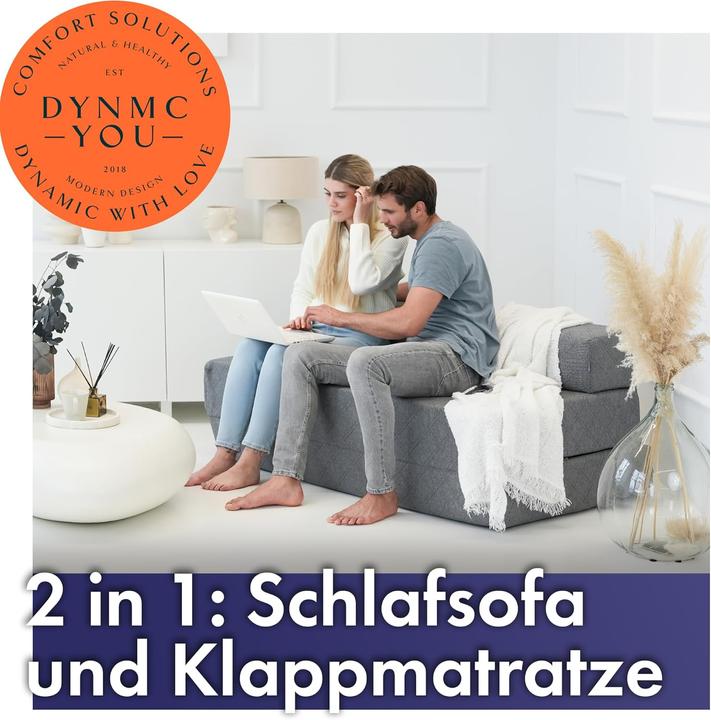 Produktbild Dynmc You Faltbare Gästematratze (140 x 200 cm, Schaumstoffkern)
