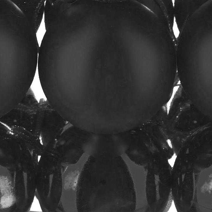 Produktbild Relaxdays - Weihnachtskugeln 100er Set, Schwarz/ Silber, 7 x 6 cm (100 x)