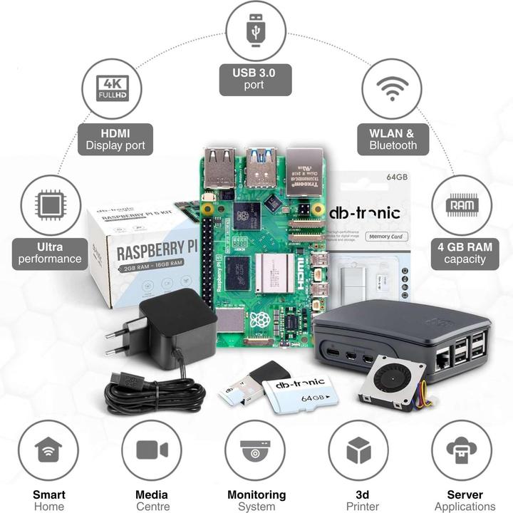 Produktbild Db-tronic Raspberry Pi 5 Starter-Kit | 64GB Black Edition