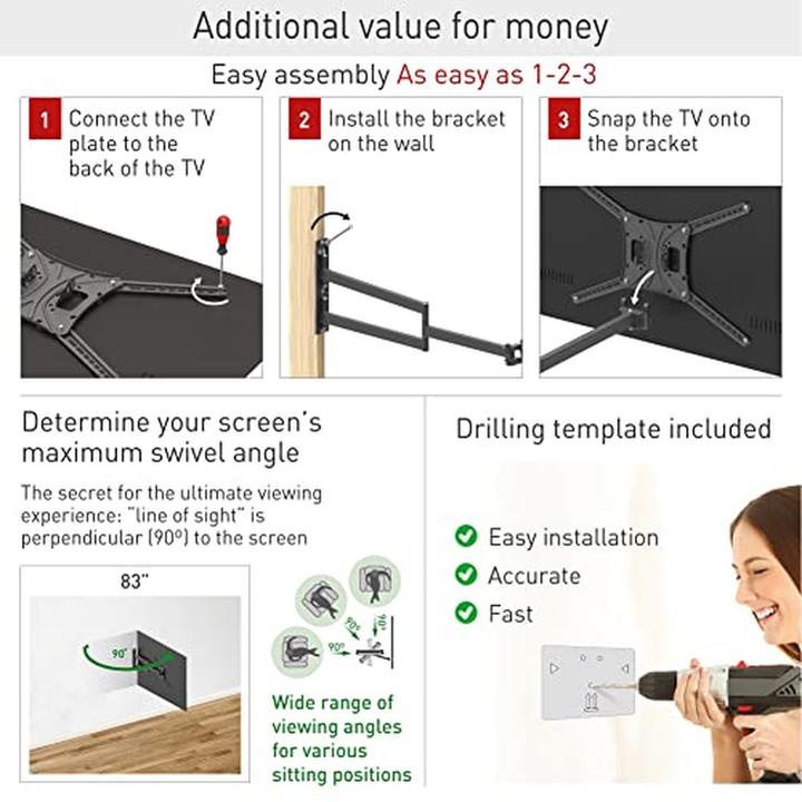 Produktbild Barkan WH 443XL-SW (Wand, 83", 50 kg)