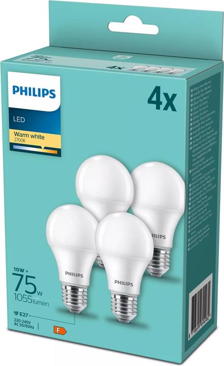 Produktbild Philips LED Lampe (E27, 10.50 W, 1055 lm, 4 x, F)