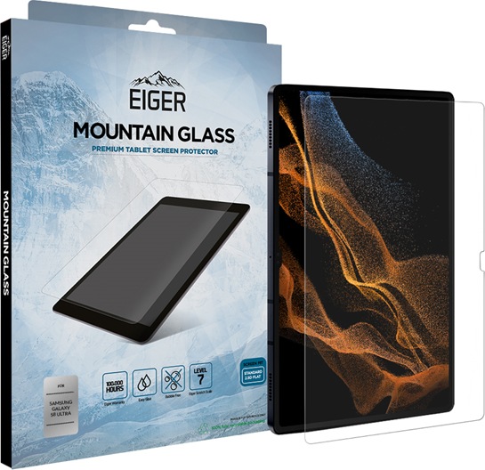 Actual product image Eiger Mountain Glass Clear Tablet (1 Piece, Galaxy Tab S8 Ultra, Galaxy Tab S10 Ultra, Galaxy Tab S9 Ultra)