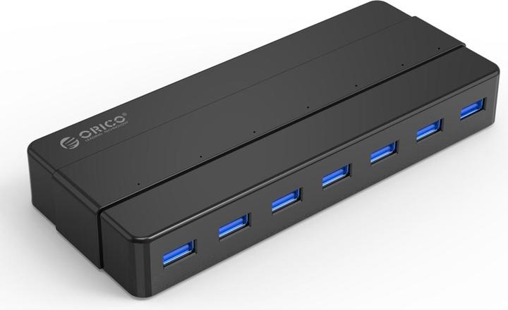 Produktbild Orico Converter Hub H7928-U3-V1 7x USB-A 3.0 - black (USB-A, 7 Ports)