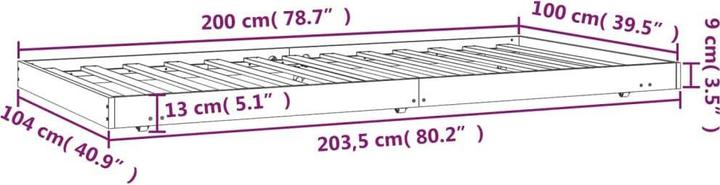Actual product image vidaXL Friedrick (100 x 200 cm)