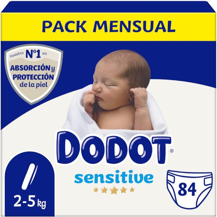 Dodot Sensitive 2-5kg 84 Stück (Gr. 1, 84 Pcs.)