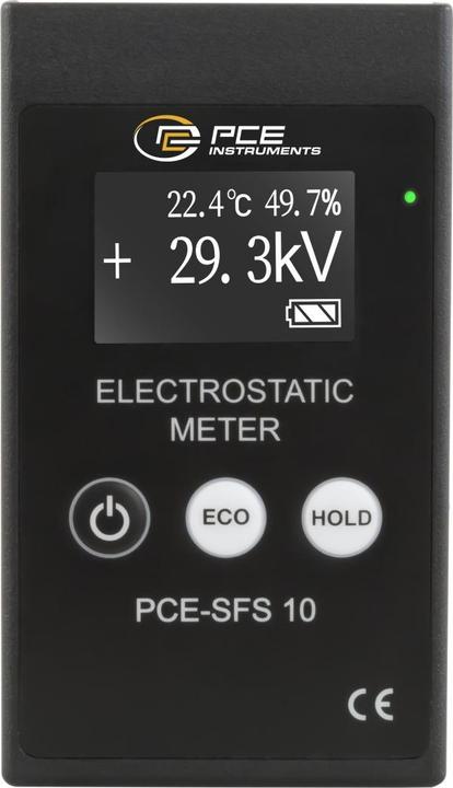 Actual product image PCE Instruments Electrostatic measuring device Electromagnetic field, humidity